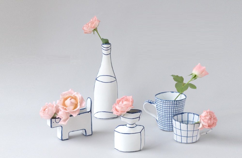 北欧の人気陶芸家、マリアンヌ・ハルバーグさんの花器が瀬戸焼になって