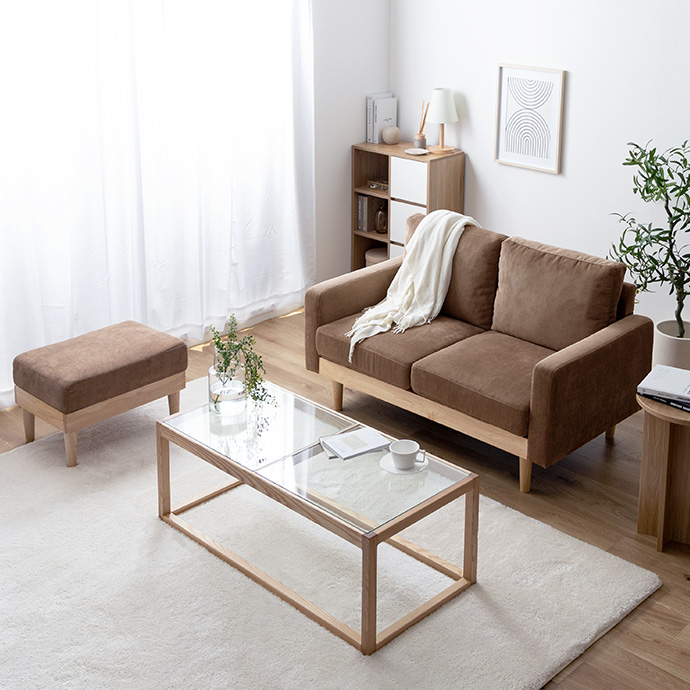 g118013]【単品】Moss 2人掛けコーデュロイソファ 2人掛けソファー