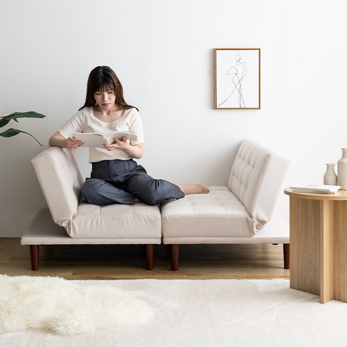 g118035]【単品】Lillian 1人掛けベロアソファ ローソファー・フロア