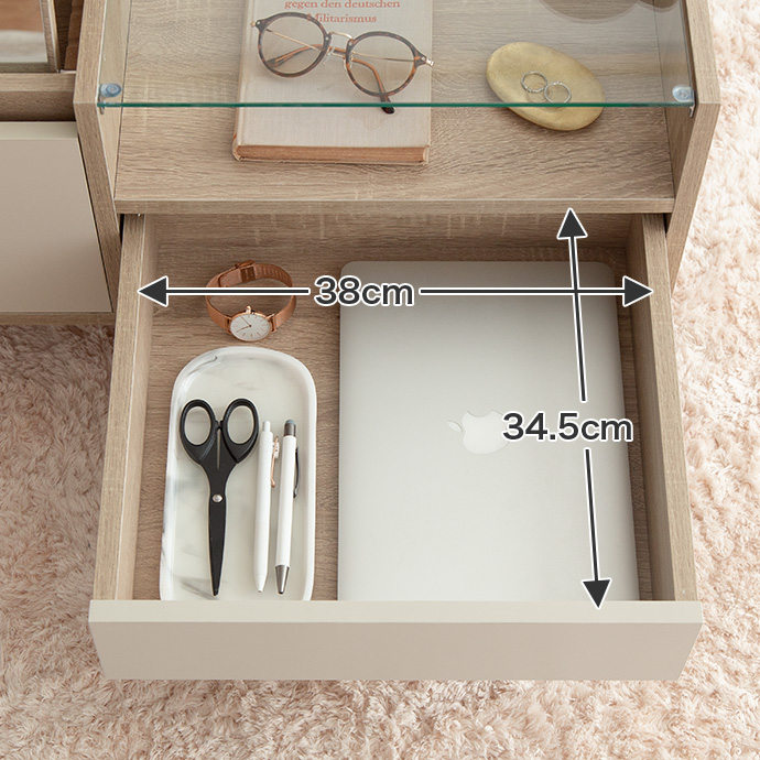 g134029]Erin ディスプレイ収納付きドレッサーテーブル ドレッサー