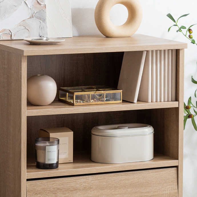 g134038]【幅60cm】Tony フラップ扉キャビネット キャビネット