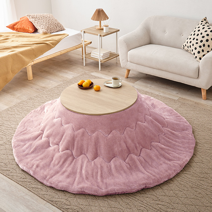 g78620]【円形:天板 68cm】Aina カジュアルコタツ+メレンゲタッチ布団