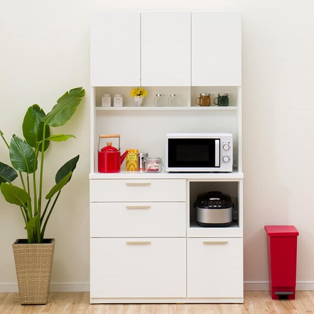 ニトリ キッチンボード 食器棚 Nポスティア100KB WH（幅100cm） ニトリ