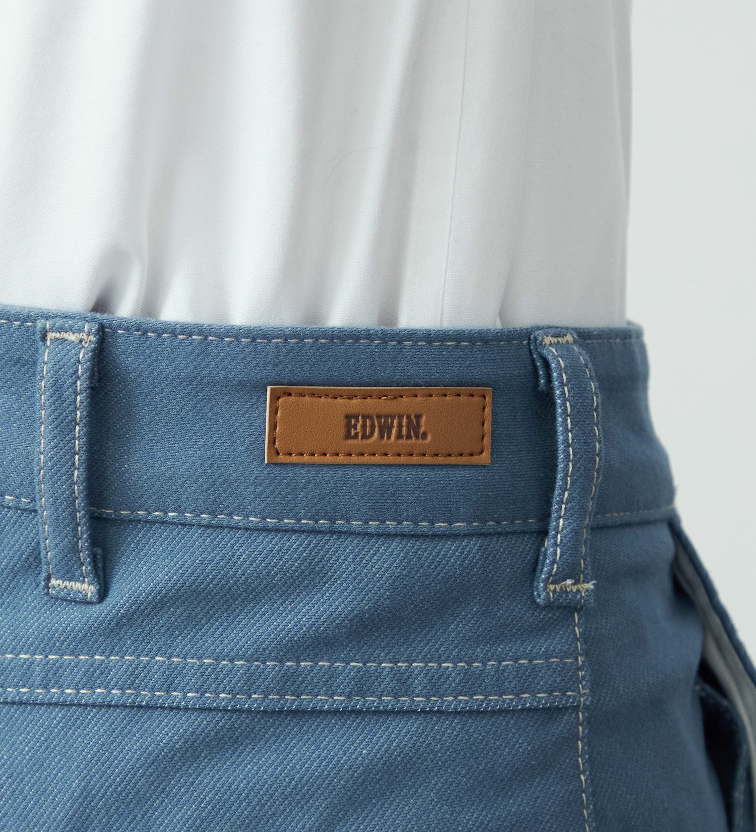 試着対象】【大きいサイズ】デニスラ スリムテーパード スラックス