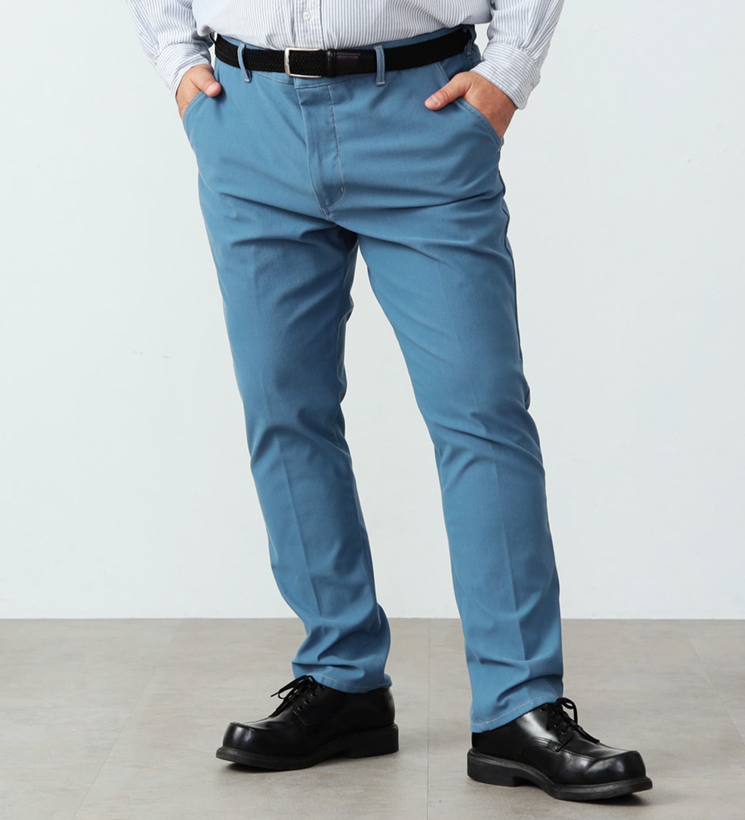 試着対象】【大きいサイズ】デニスラ スリムテーパード スラックス