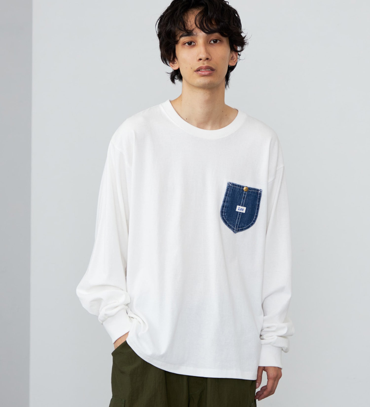 期間限定SALE】デニムポケット ロングスリーブTシャツ【ロングセラー