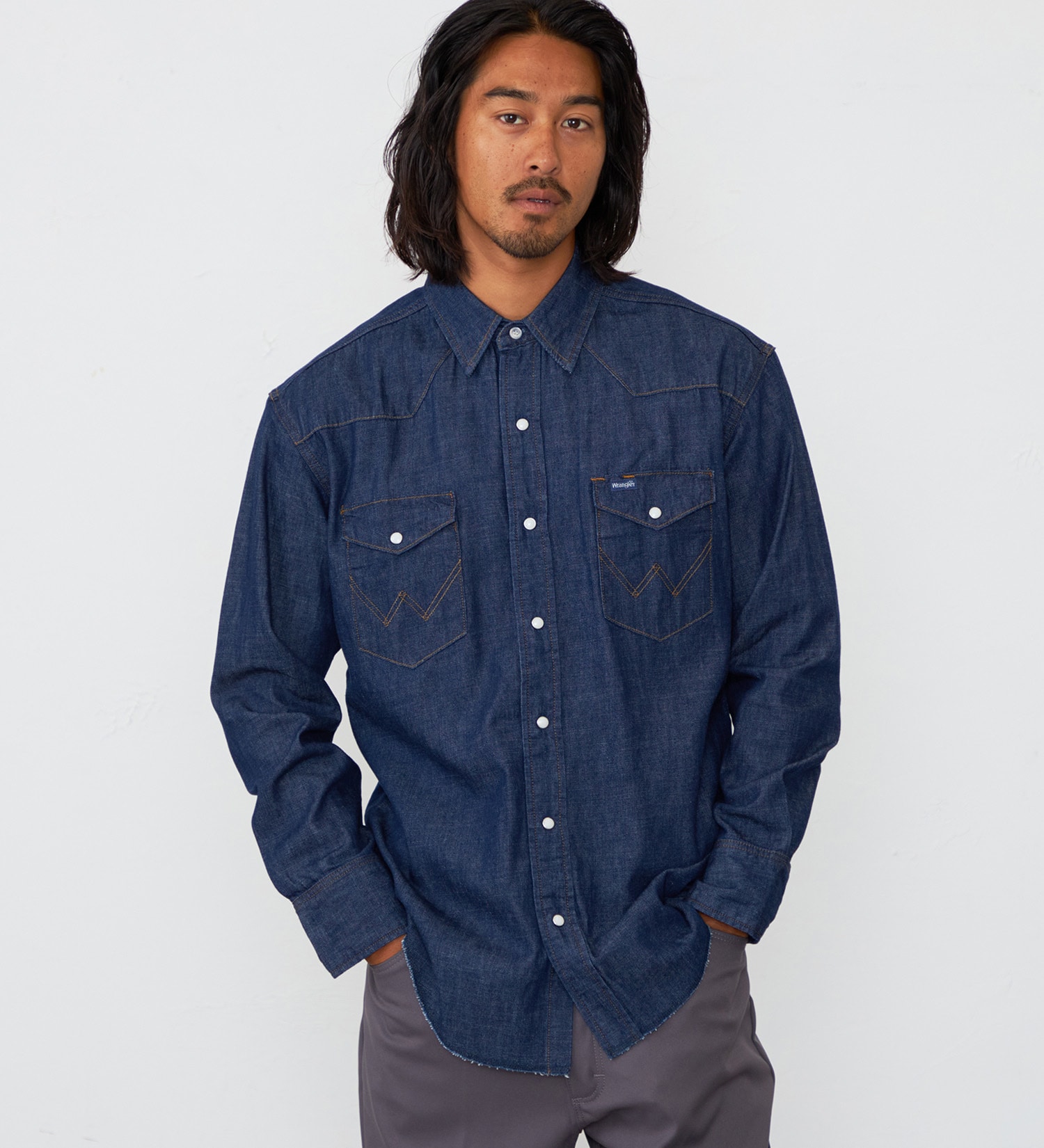 ユニセックス】127MW ウエスタンデニムシャツ【US ORIGINAL 4 ICONS