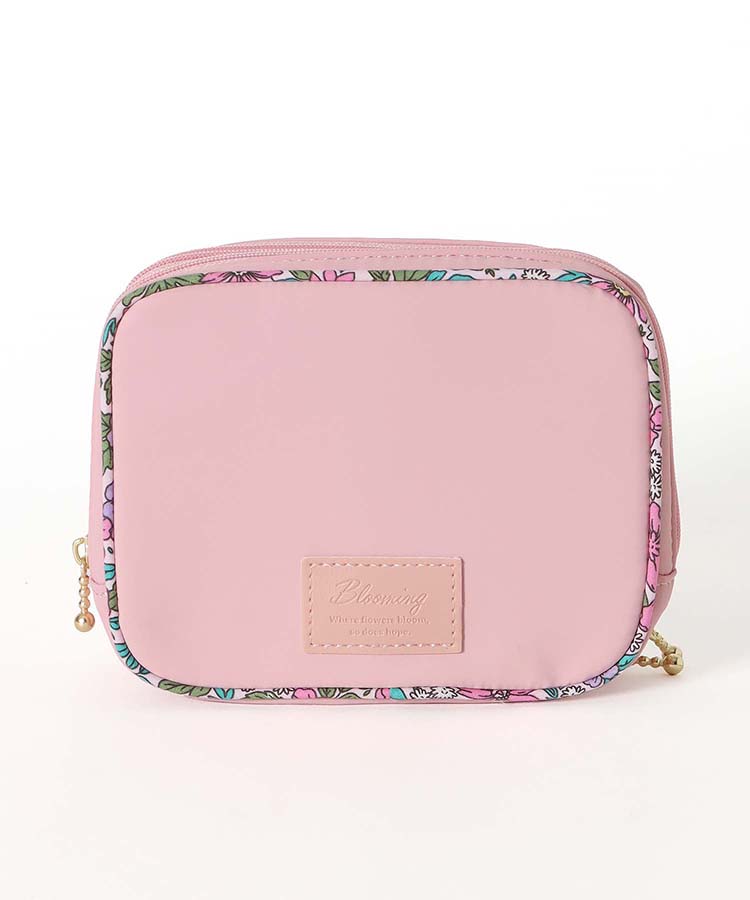 花柄パイピングスクエアポーチ 小物入れ プレゼント ギフト プチギフト