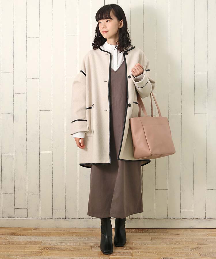 ≪SALE≫パイピングコート(ミックスモカ): ALL｜Bleu Bleuet（ブルー