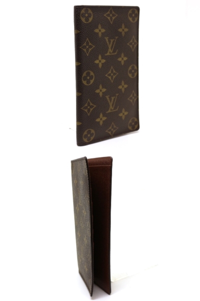 Louis Vuittonモノグラム ポルトシェキエカルトクレディ 長財布 お札