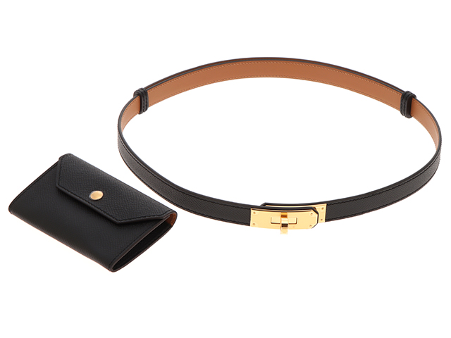 エルメス ケリーベルト 黒×ゴールド金具 【公式通販】