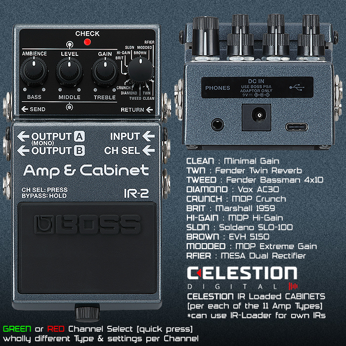 BOSS Amp & Cabinet IR-2 ギターエフェクター 【公式通販】