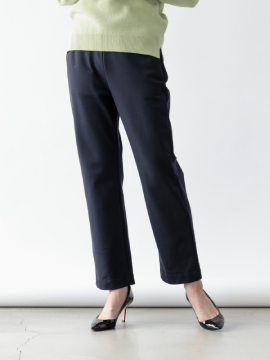 360°ストレッチの裏起毛ストレートパンツ/ネイビー | Factelier