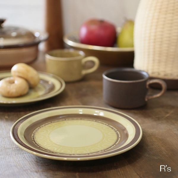 レトロ creststone ストーンウェア プレート 皿 TOCOPILLA S-705 未