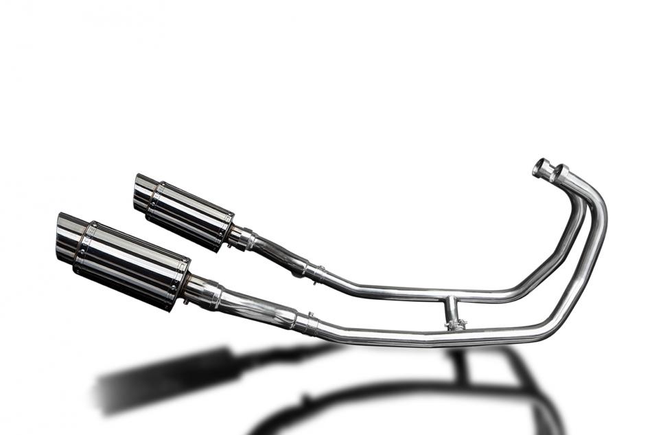 Full 304 Stainless Steel 2 into 2 Exhaust with 13.5-inch XOval