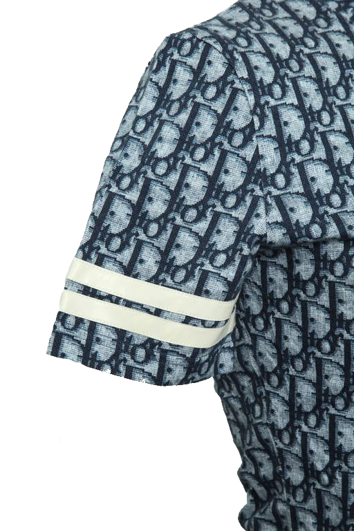 CHRISTIAN DIOR BY JOHN GALLIANO BLUE TROTTER LOGO T-SHIRT