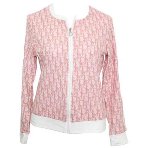 CHRISTIAN DIOR BY JOHN GALLIANO PINK TROTTER LOGO SWEATER