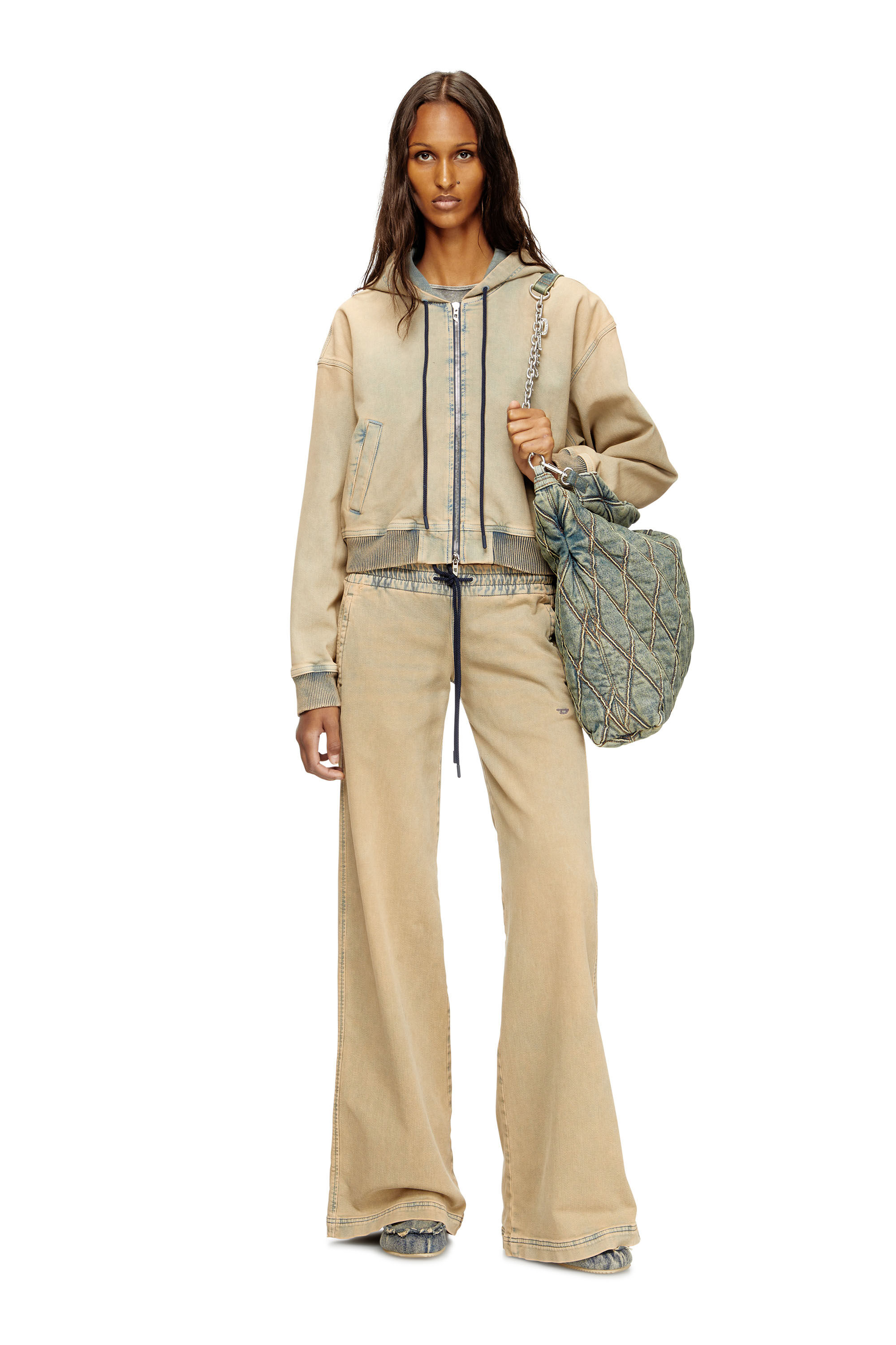 Women's Zipped hoodie in coloured JoggJeans | Multicolor | Diesel