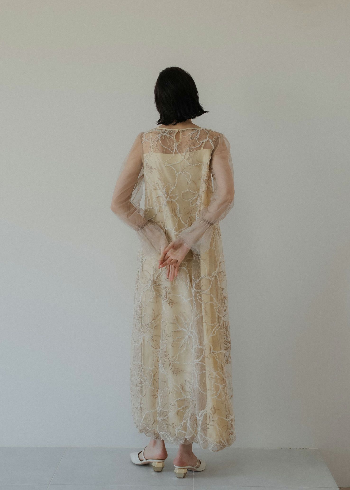 Plume broderie balloon dressのドレス|Dorry Doll / LE'RURE