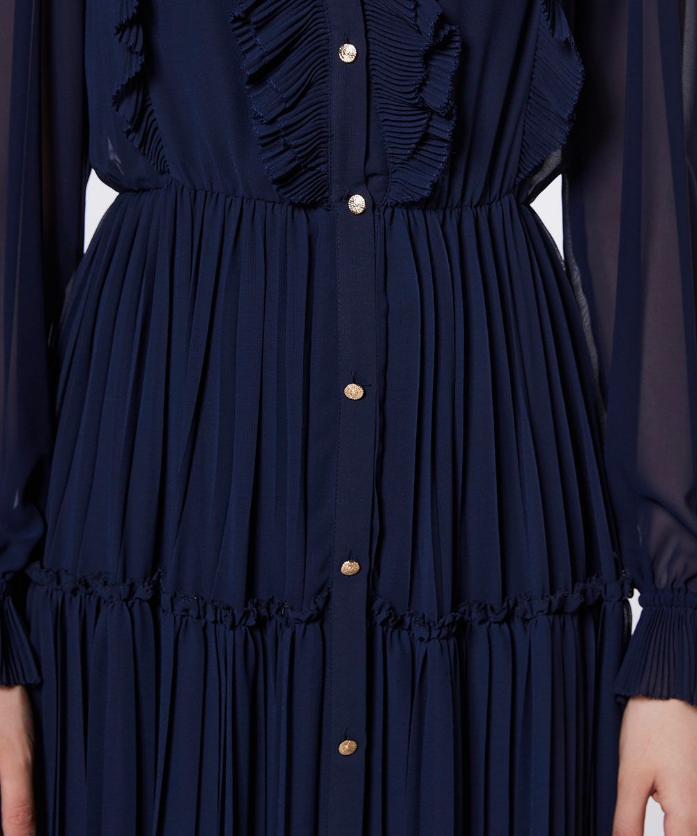 CORCOVADO / Polyester Chiffon プリーツシャツドレス CORCOVADO Night