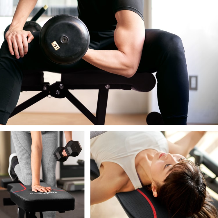 dショッピング |トレーニングベンチ 耐荷重300kg 折りたたみ式 筋トレ