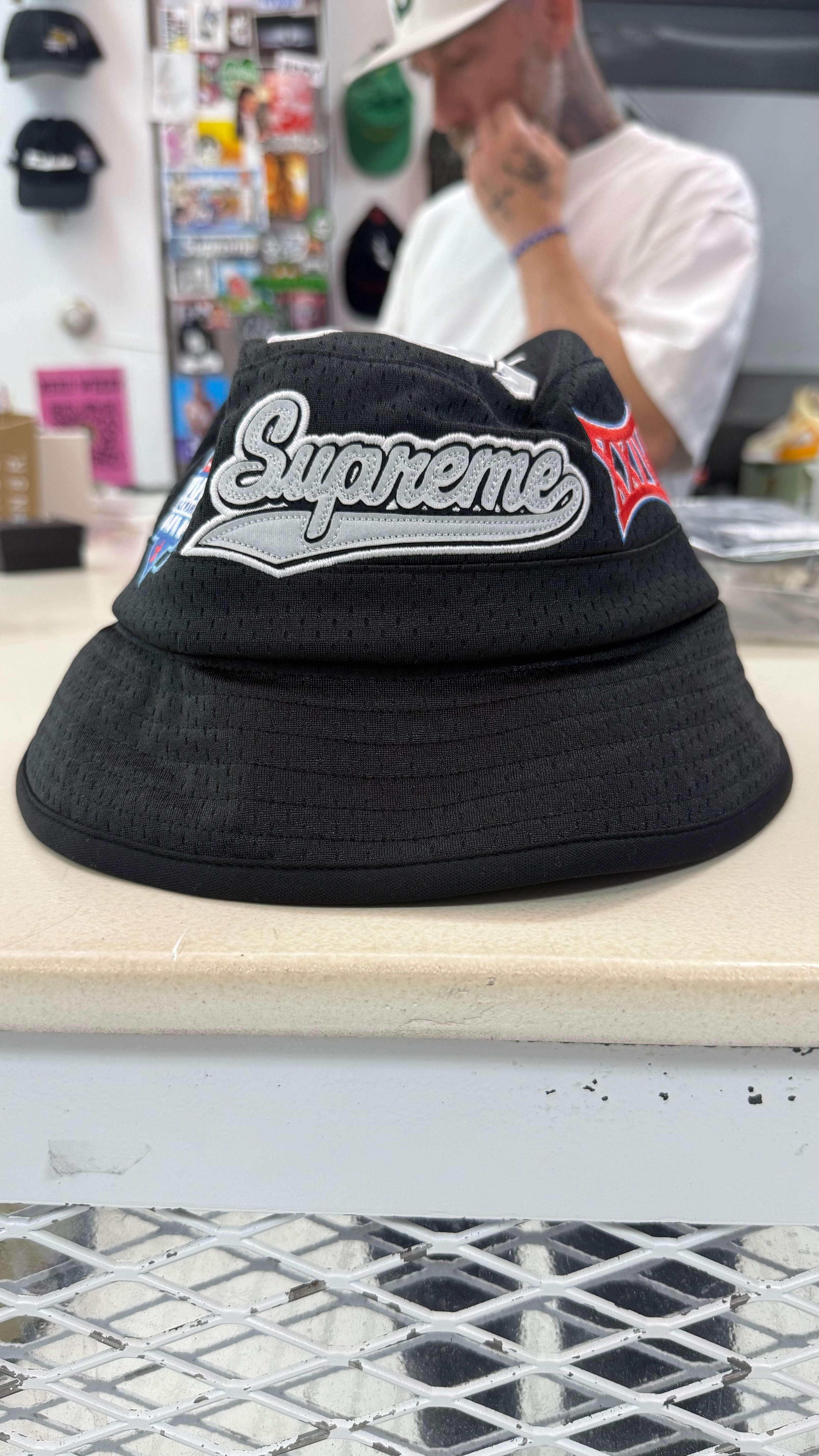 Supreme Playoffs Mesh Crusher Hat Black – Drexlers