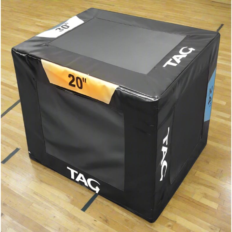 TAG Fitness 3-Way Soft Plyo Box - Adjustable Foam Jump Box