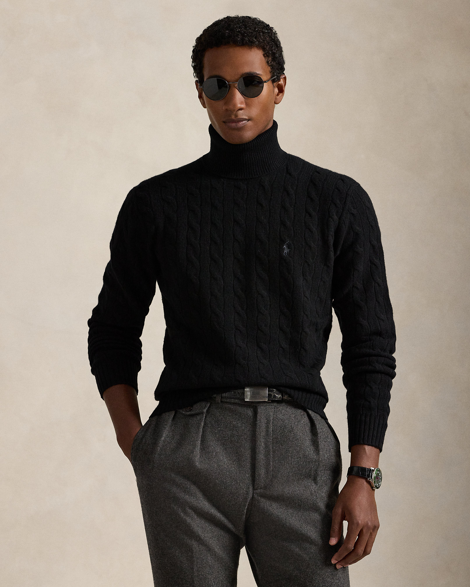 ケーブル ウールカシミヤ タートルネック セーター | ラルフ ローレン