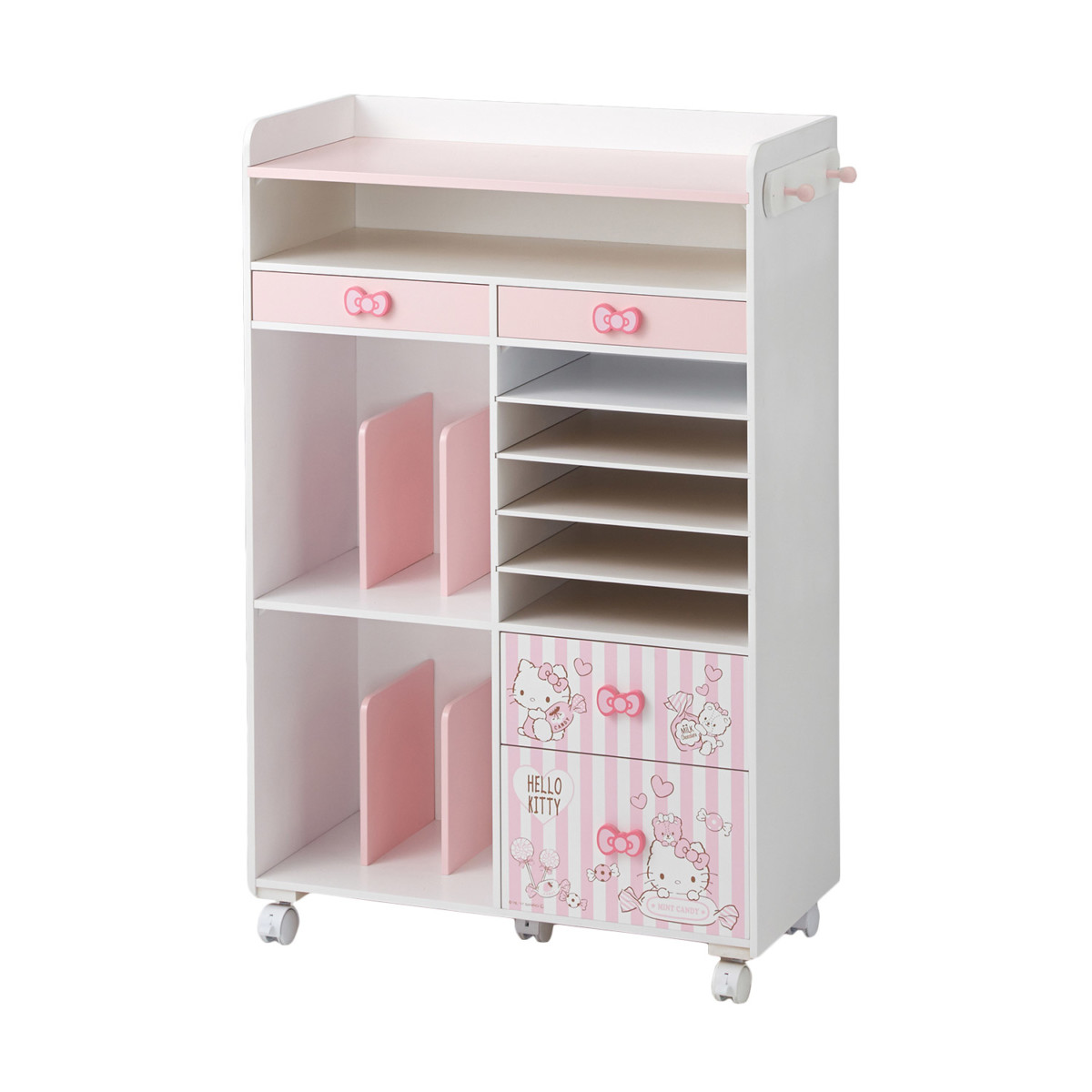 リボンモチーフの取っ手もかわいいハローキティデザイン！ベルメゾン