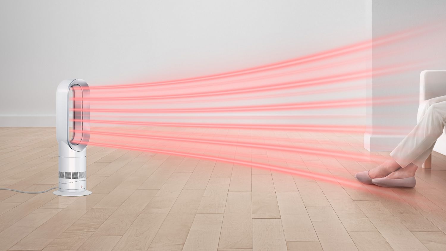 Refurbished Dyson Hot+Cool™ Jet Focus fan heater AM09 (White