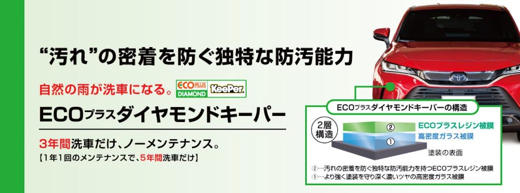 ECOプラスダイヤモンドキーパー・新登場 - カーコーティング奈良