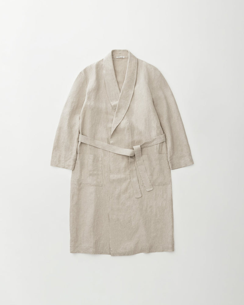 Raw smooth linen robe – ÉCHAPPER | エシャペ