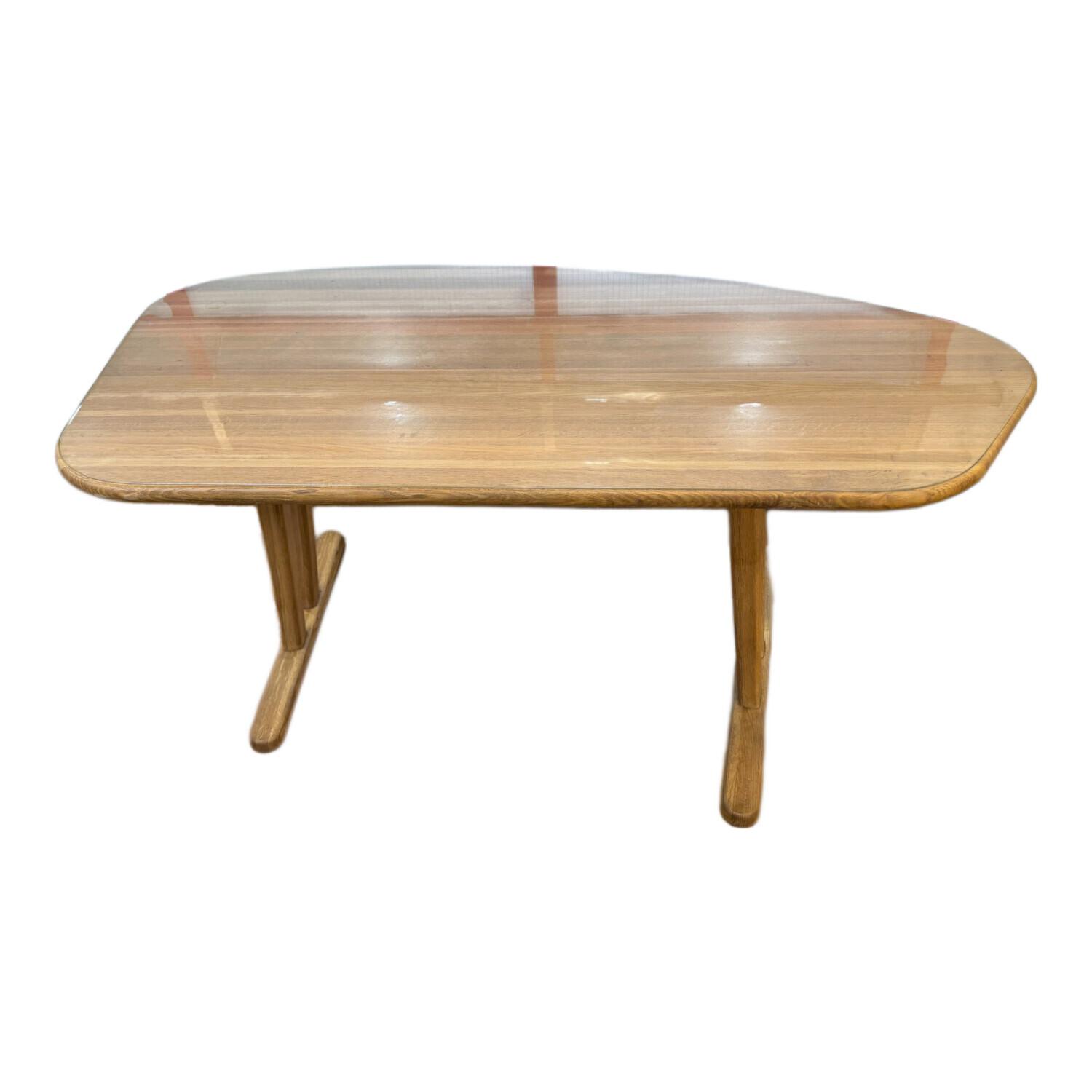 飛騨産業 (ヒダサンギョウ) ダイニングテーブル IB305WP マット付き