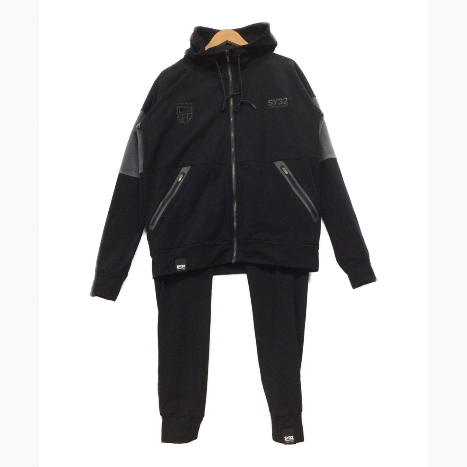 SY32 ゴルフウェア(トップス) メンズ SIZE M ブラック セットアップ