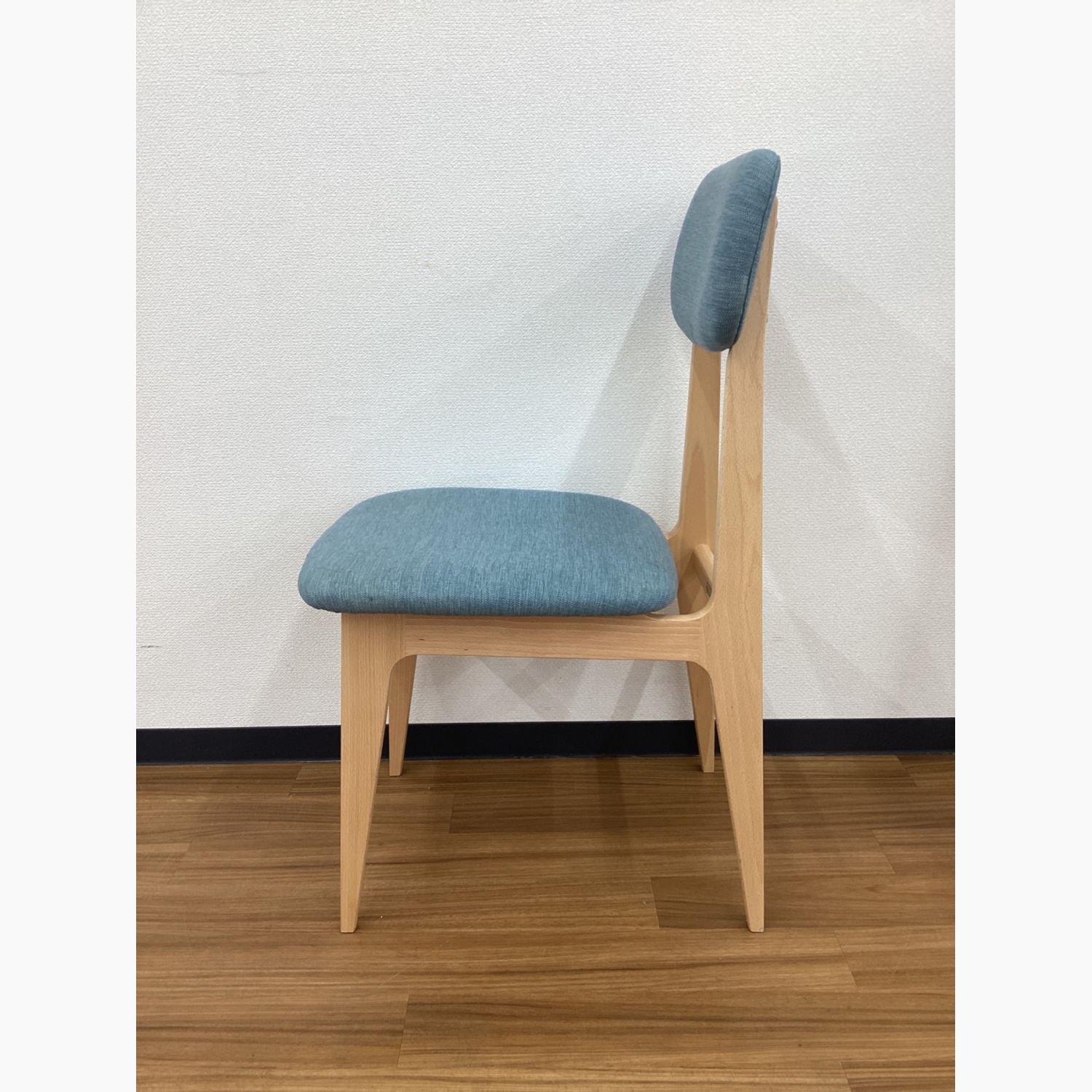 IDEE (イデー) ダイニングチェアー ナチュラル×ブルー ビーチ材 LOOMIS