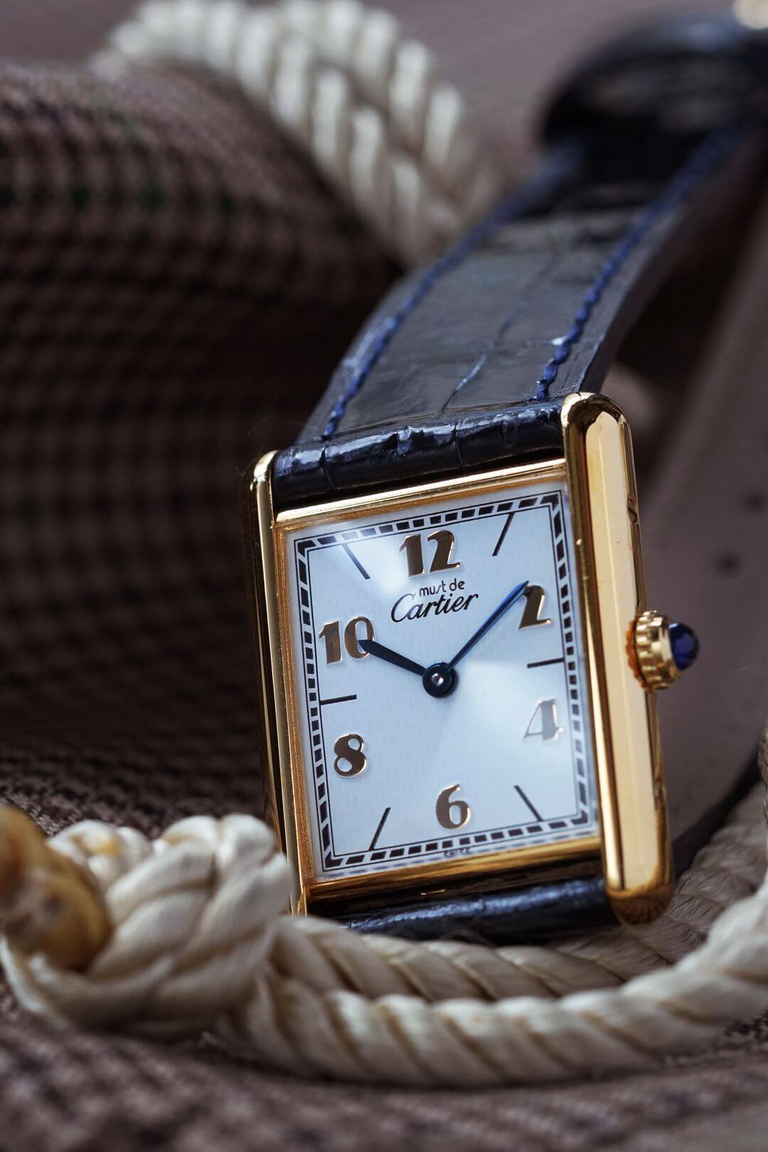 マスト ドゥ カルティエ/マストタンクLM/6点アラビアホワイトダイヤル