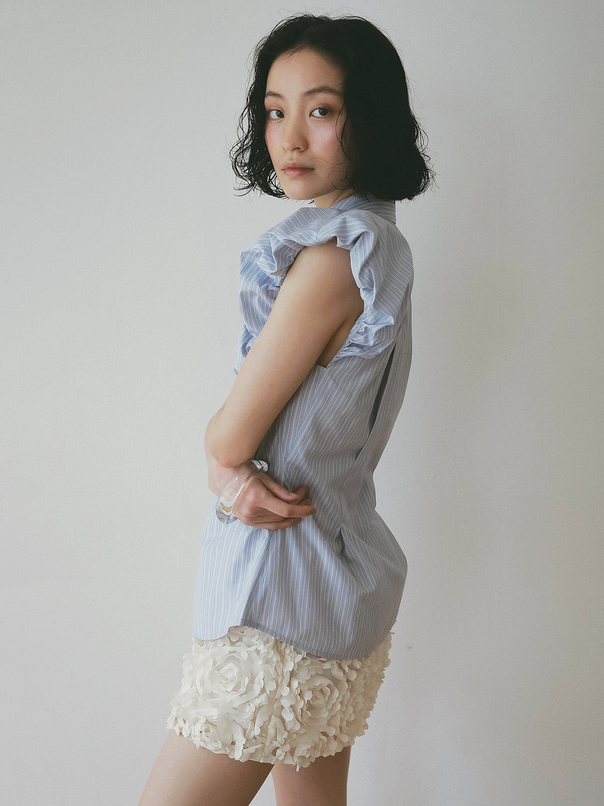 フラワーモチーフミニスカート