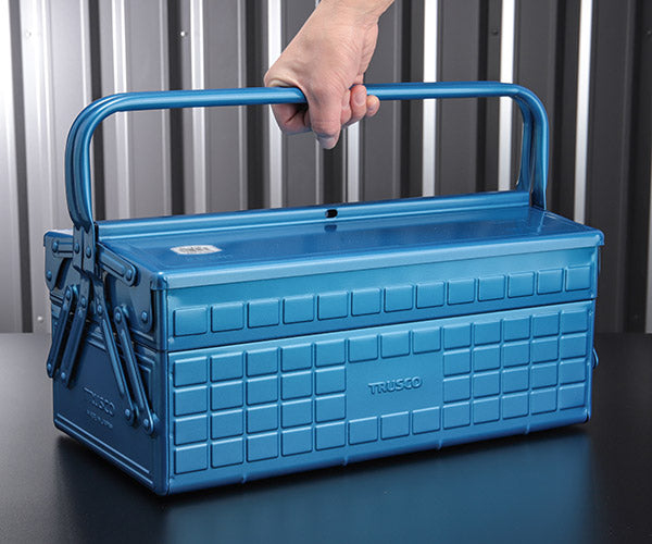 TRUSCO 2段式工具箱 412X220X289 ブルー GL410B トラスコ
