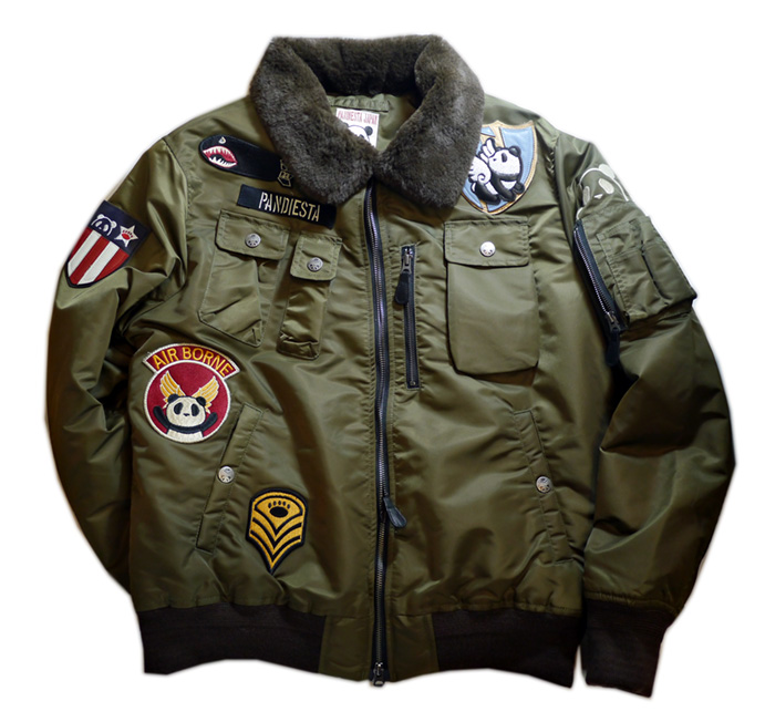 Pandiesta Japan パンディエスタB-15 フライトジャケット オリーブ