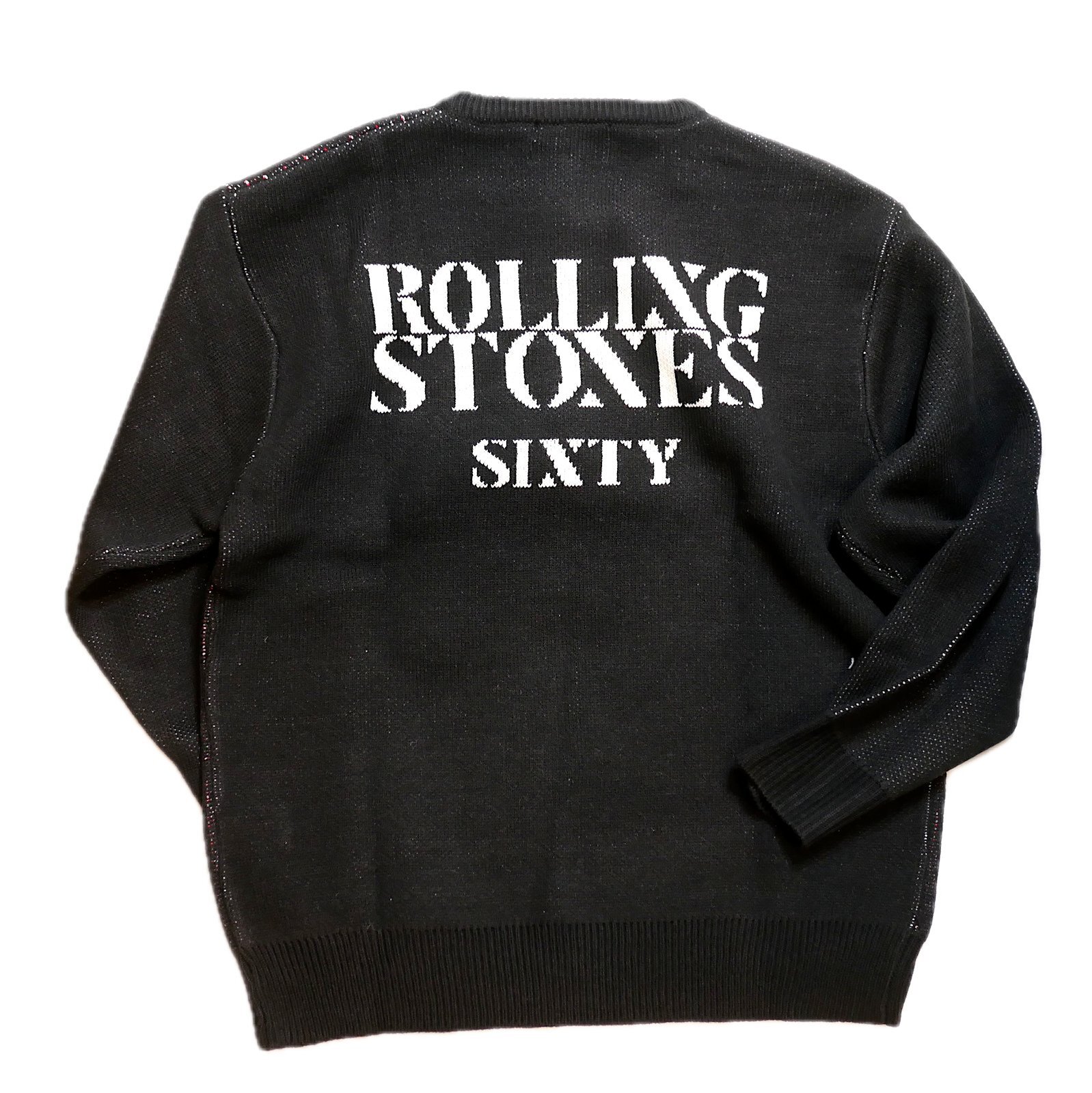ローリングストーンズ / JACKROSE クルーネック ニット J3P-85054 ブラック