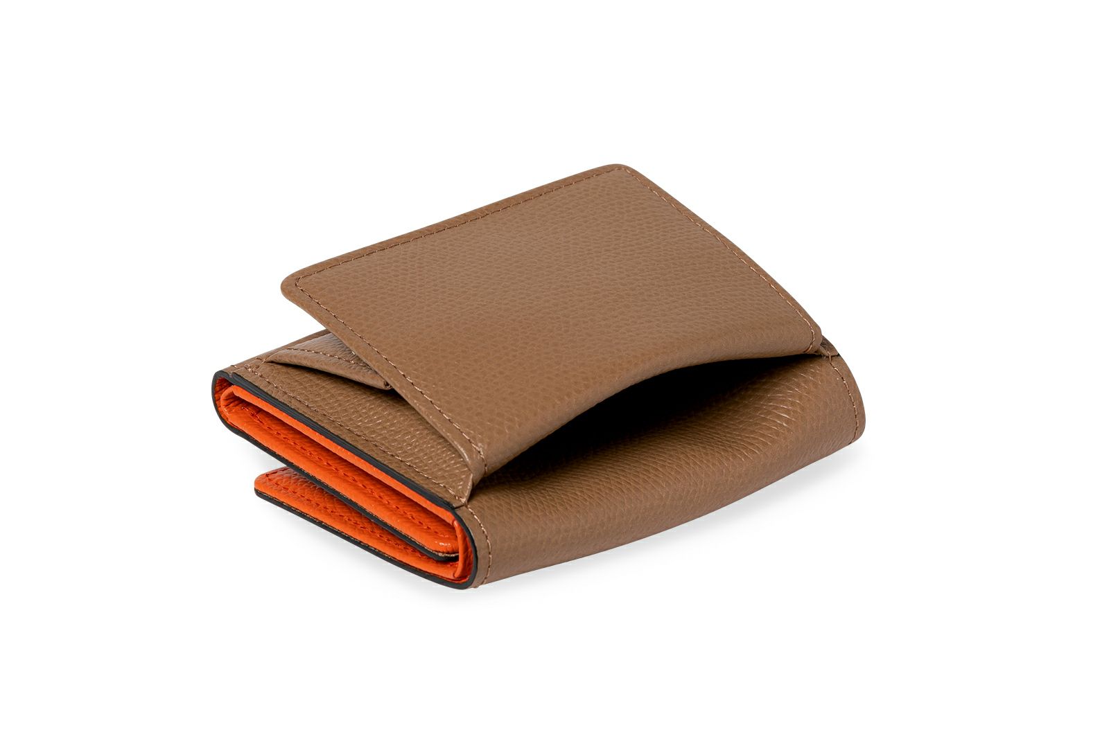 Epoi オレンジ レザー 三つ折り財布 Epoi オレンジ レザー 三つ折り