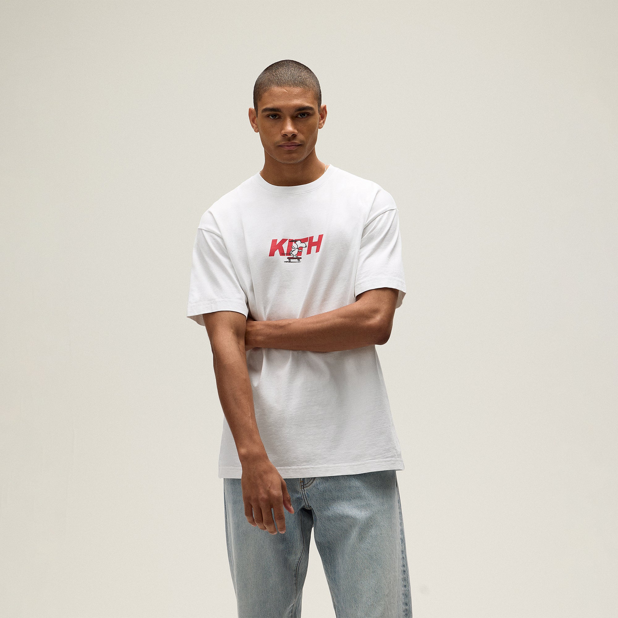 Kith for Peanuts Snoopy Skateboard Fast Logo Tee - White – Kith Europe