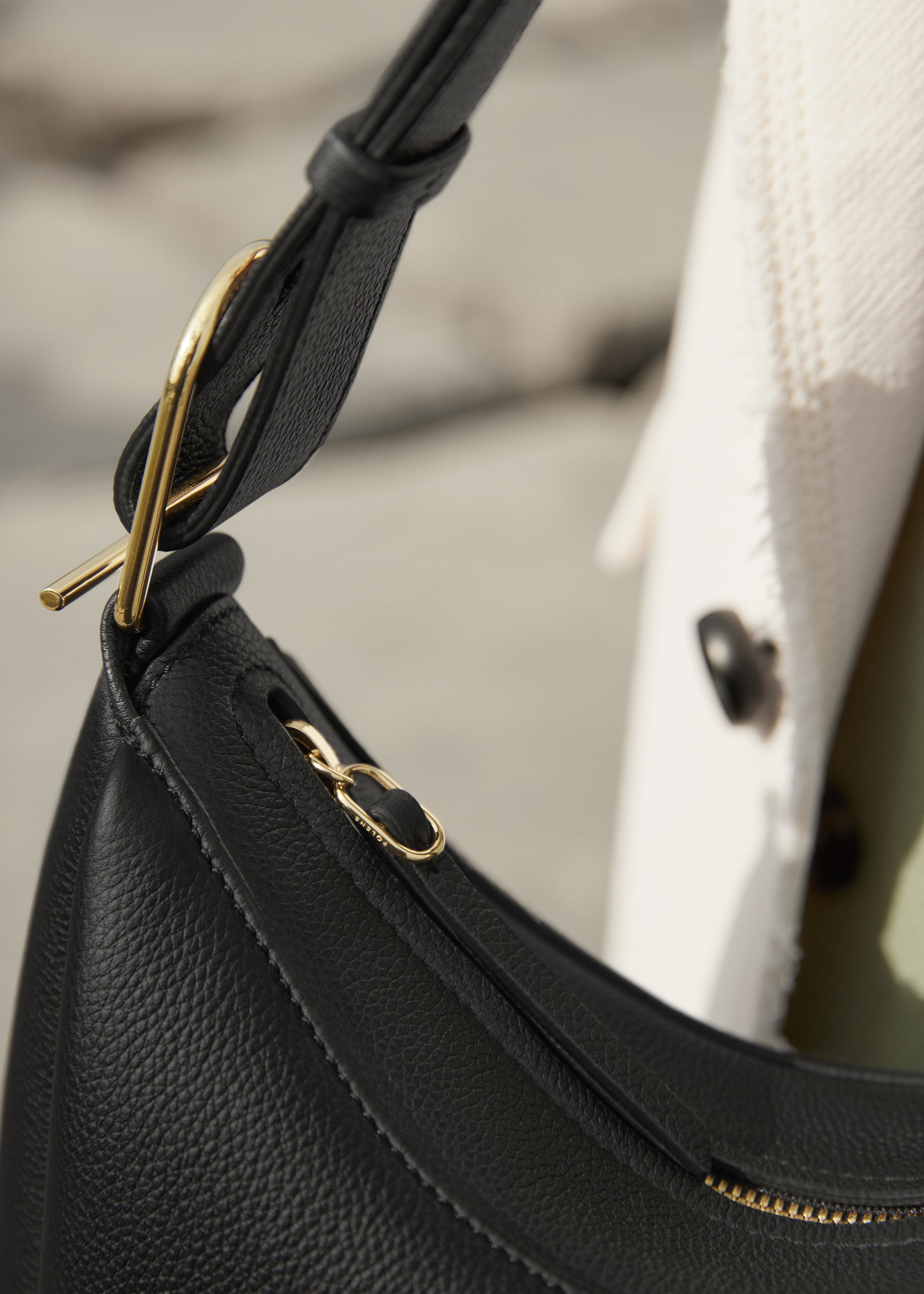 Polène | Bag - Umi - Textured Black – Polène EU