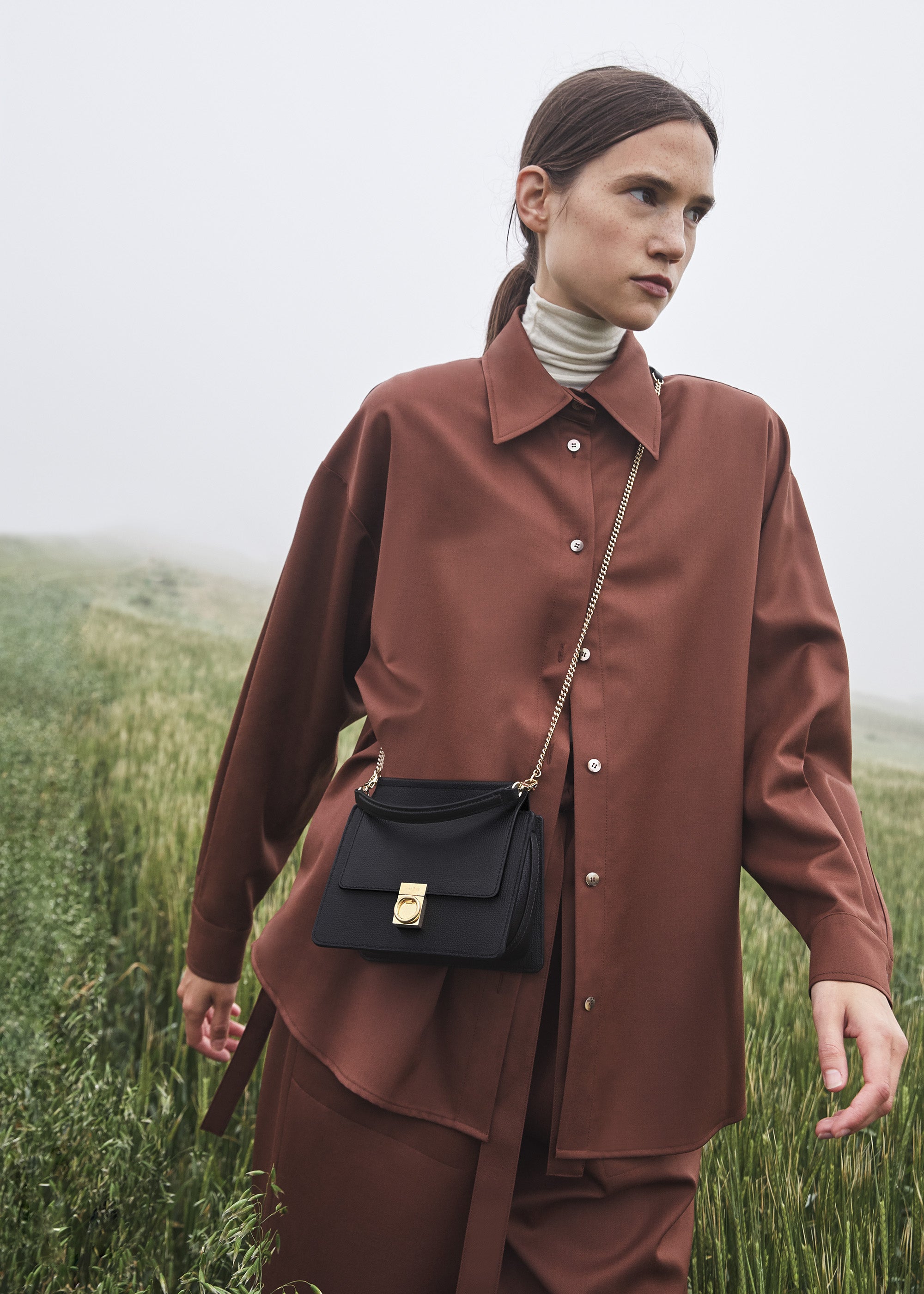 Polène | Bag - Numéro Sept Mini - Textured Black – Polène EU