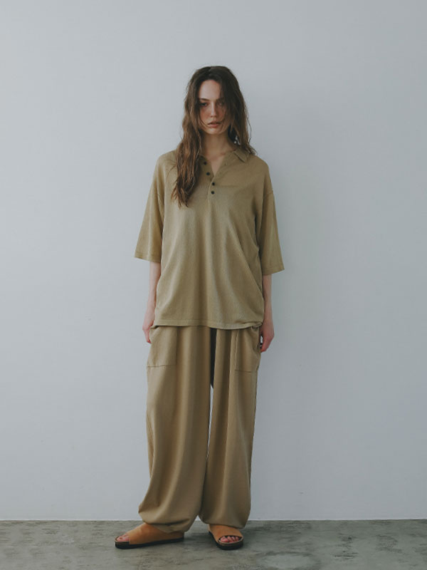 ハーフスリーブニットポロ(F BEIGE): トップス │ ETRE TOKYO official