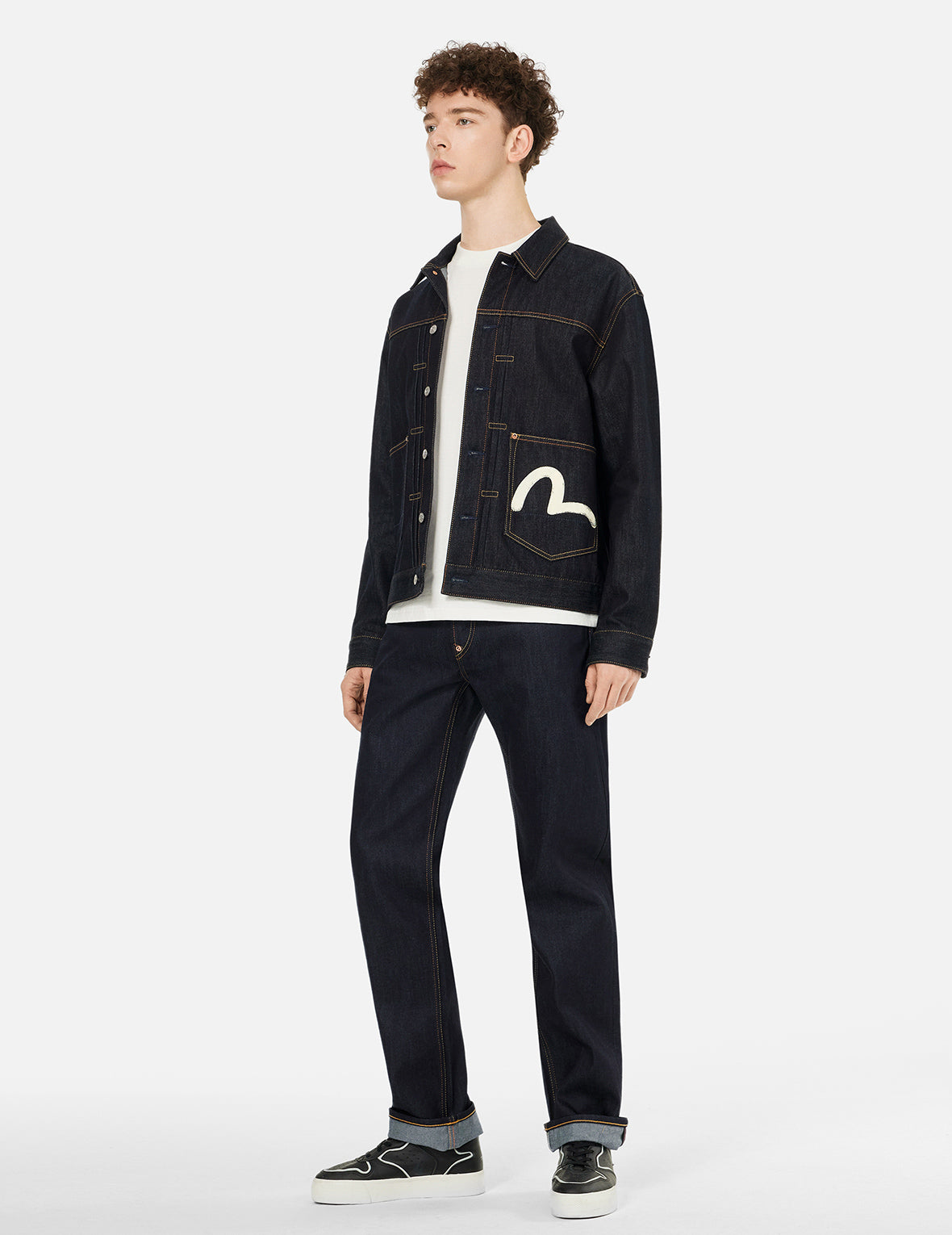 イエローカモメプリント レギュラーフィット ジーンズ #2000 – EVISU