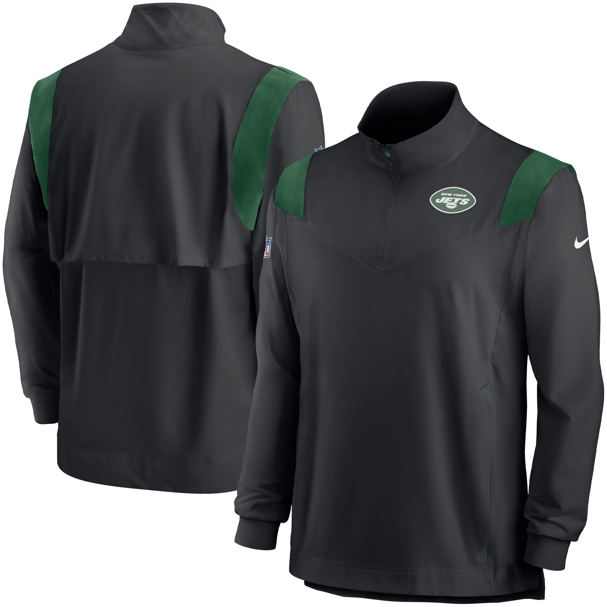 Men's Nike Black New York Jets Sideline Coach Chevron Lockup