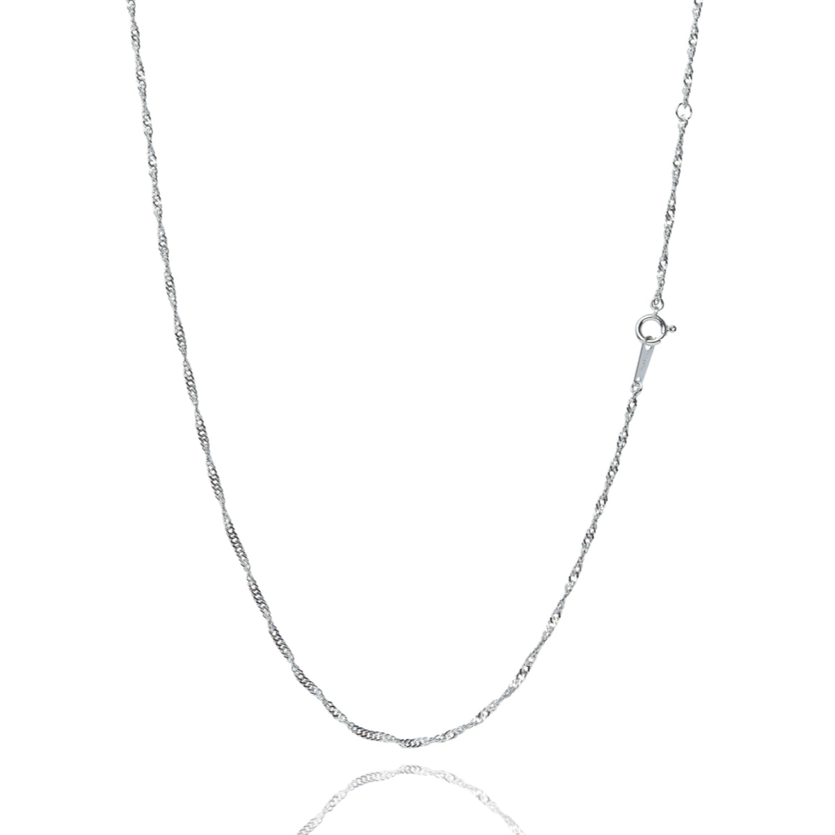 スクリューチェーン ネックレス PT850 プラチナ 最長45cm 線形0.25mm