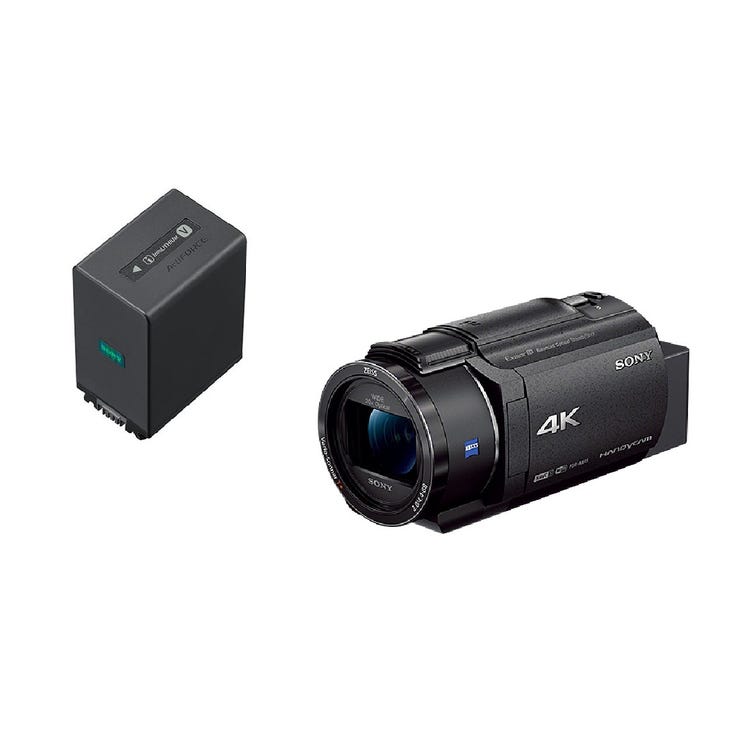 レンタル] ソニー 4Kビデオカメラ FDR-AX45A + 大容量予備バッテリー