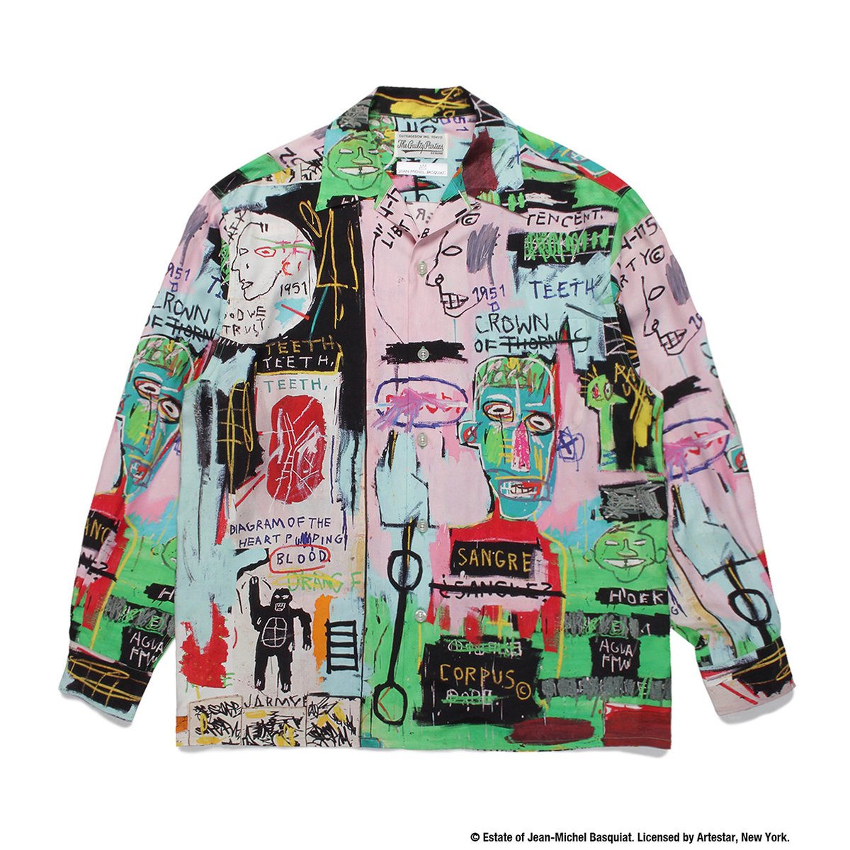 ワコマリア×バスキア新作、初の長袖ハワイアンシャツを発売